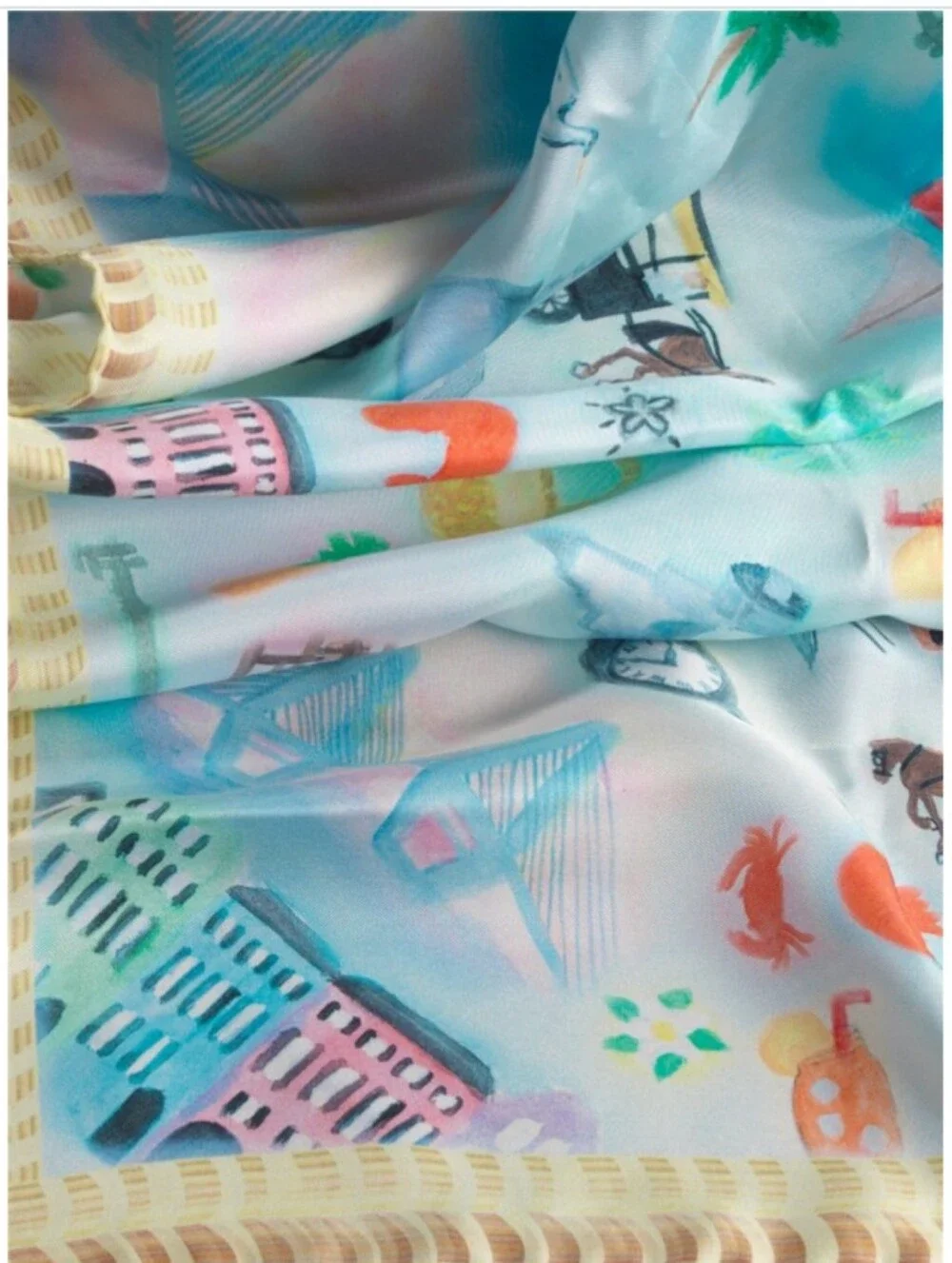 AS IS. Ben Silver Silk Scarf